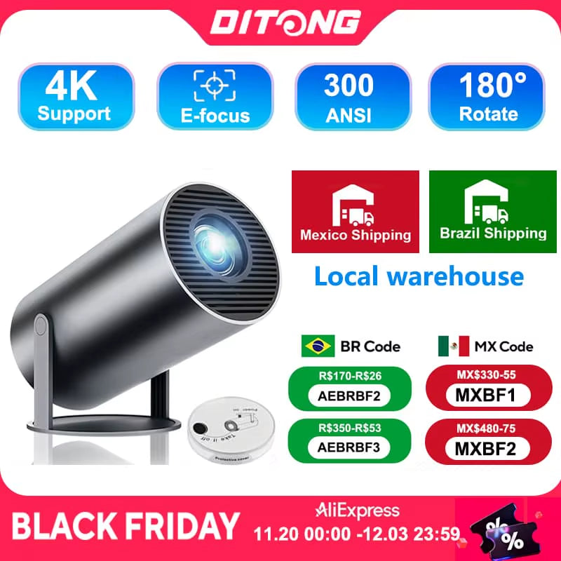 Hy300 plus Projector 4K Android 1080P 1280*720P Full HD Home Theater Video Mini Led Projector for Movies Upgraded Version