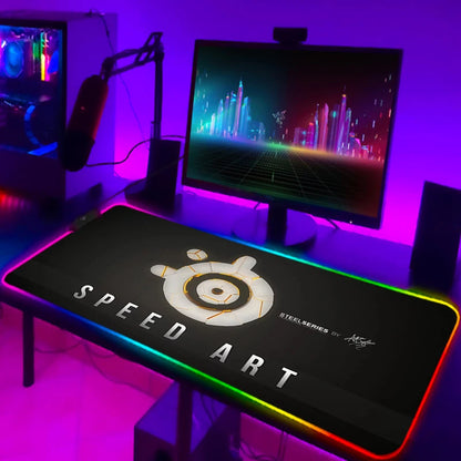 Rgb Mouse Pad Xxl Steelseries Laptop Mat Gaming Mousepad Backlit Keyboard Gamer Girl Table Pads Deskpad Mausepad Cs Go