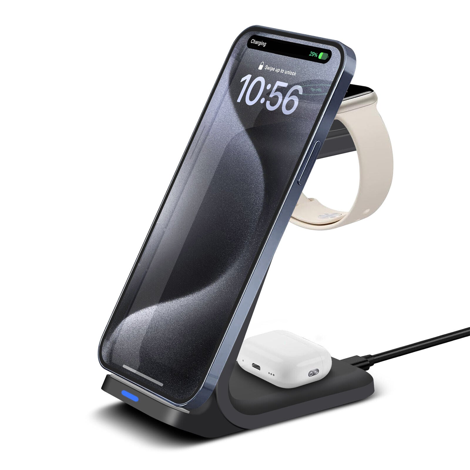 Wireless Charger Dock Charging Station 3 in 1 for Apple Watch Iphone 17 16 15 14