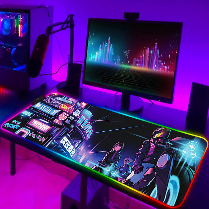 Rgb Mouse Pad Xxl Steelseries Laptop Mat Gaming Mousepad Backlit Keyboard Gamer Girl Table Pads Deskpad Mausepad Cs Go