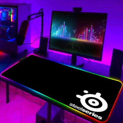 Rgb Mouse Pad Xxl Steelseries Laptop Mat Gaming Mousepad Backlit Keyboard Gamer Girl Table Pads Deskpad Mausepad Cs Go