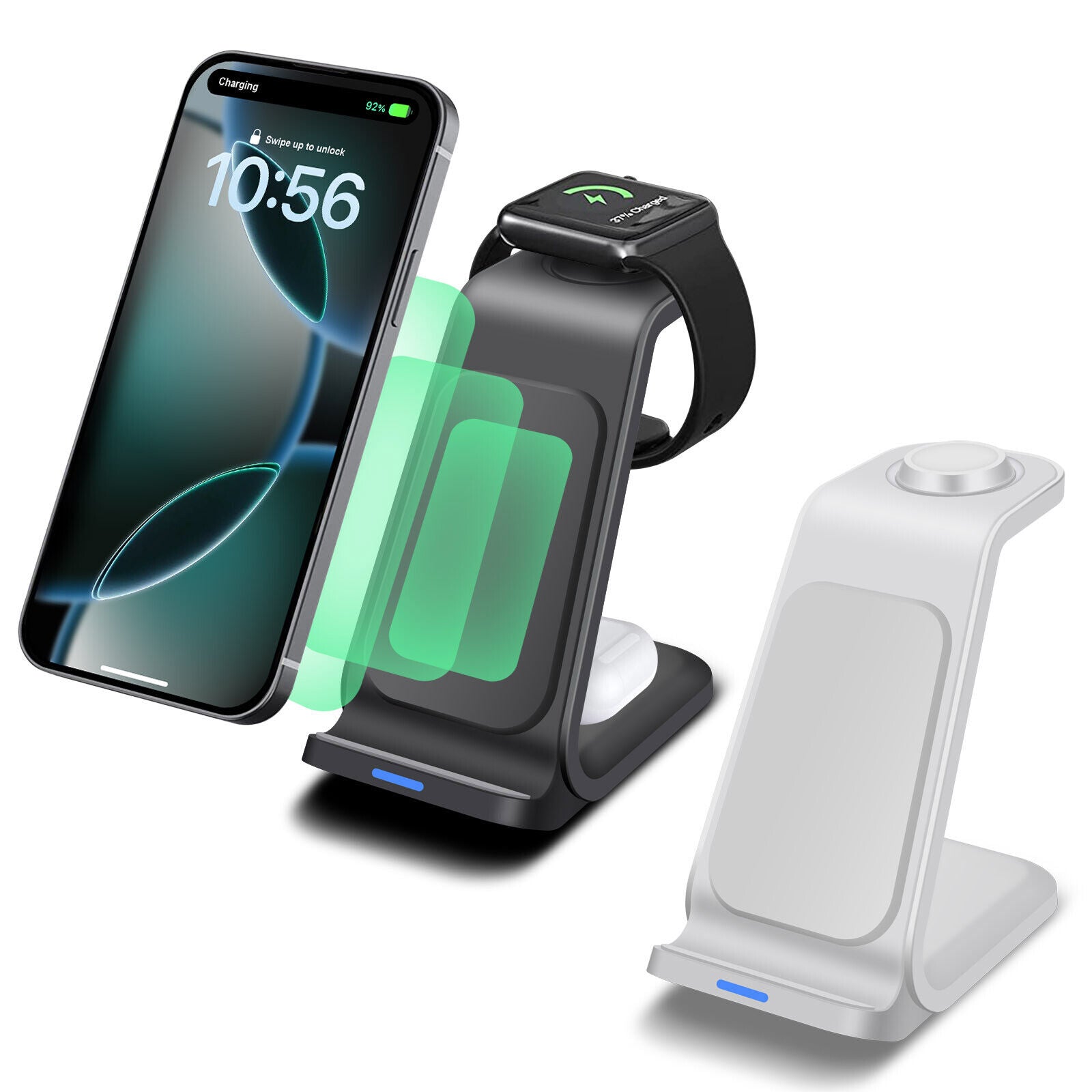 Wireless Charger Dock Charging Station 3 in 1 for Apple Watch Iphone 17 16 15 14